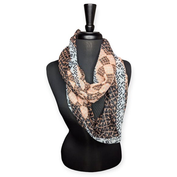 Women's Multicolored Sheer Infinity Scarf - Picture 1 of 6